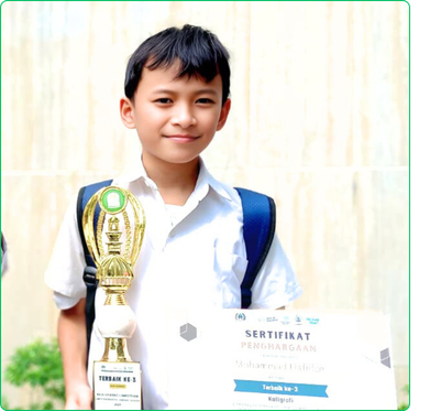 Juara 3 Kaligrafi tingkat kota atau kabupaten